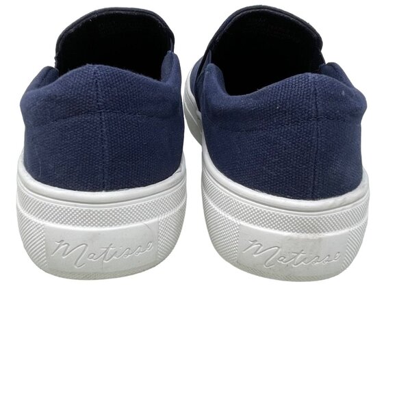 Coconuts by Matisse ShoesSize 9.5 Harry Sneakers Slip On Navy Textile Shoes NEW - Picture 4 of 8